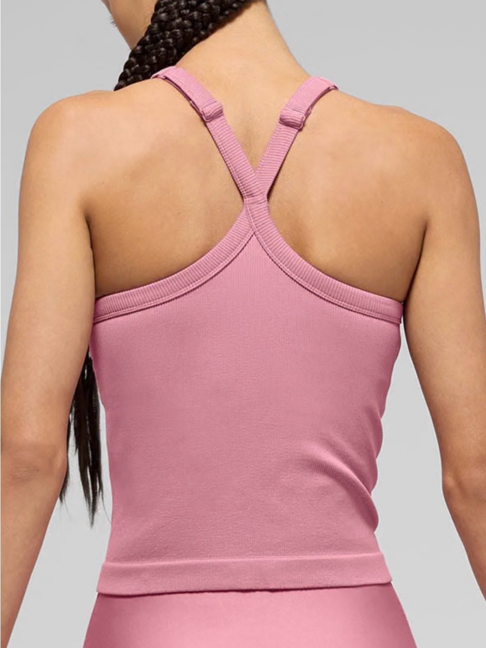 ALO Yoga Pink Seamless Crop Tank - Picture 3 of 5